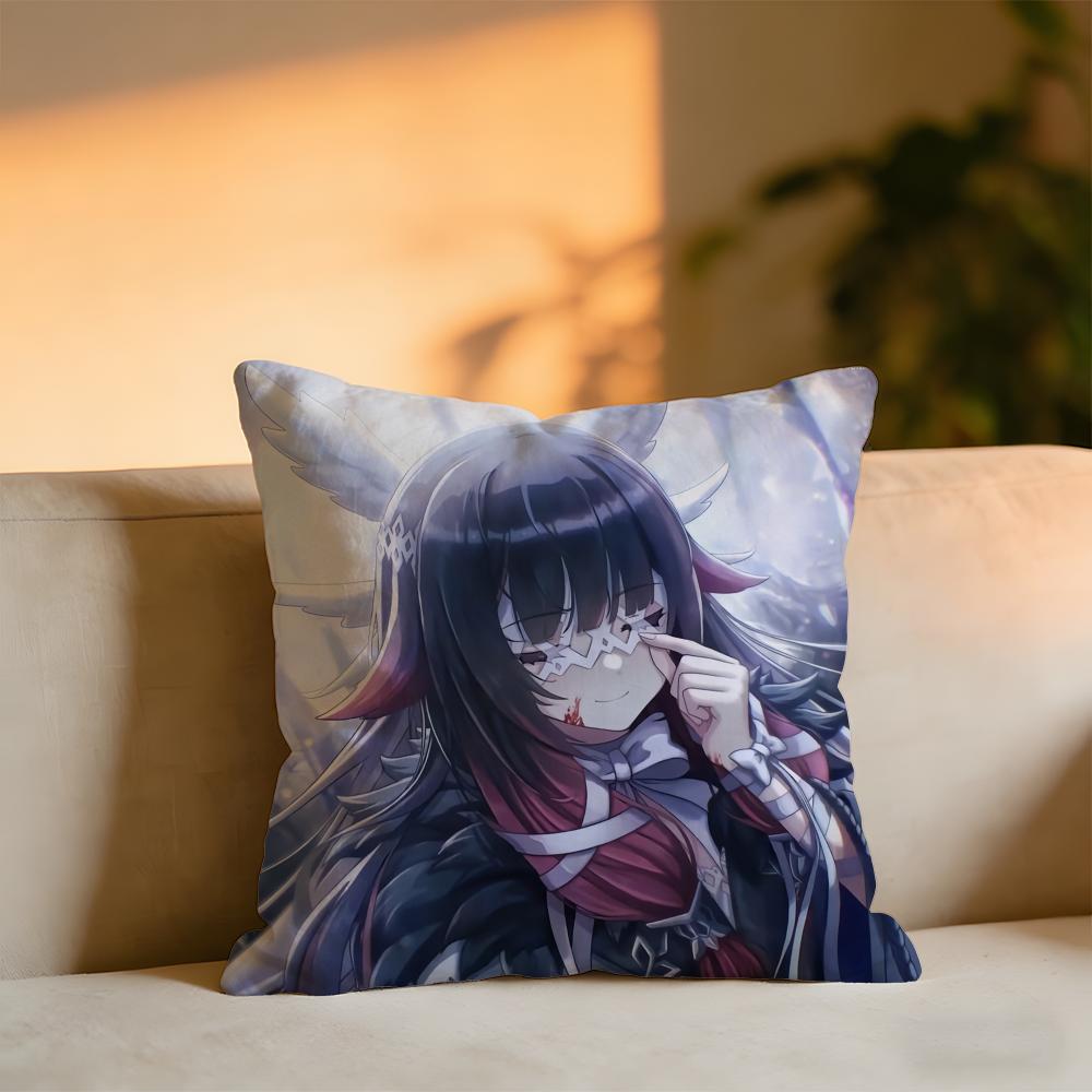 

Genshin Impact Columbia Cushion Cover Cozy Velvet Throw PillowSoft Warm Cushion For Sofa Bed 30x30 cm