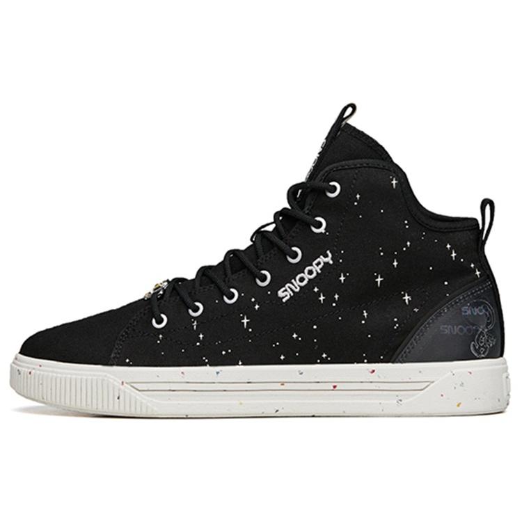 ANTA x Snoopy Skateboarding Series Sneakers Black White Men s 912138601-1 EU 39
