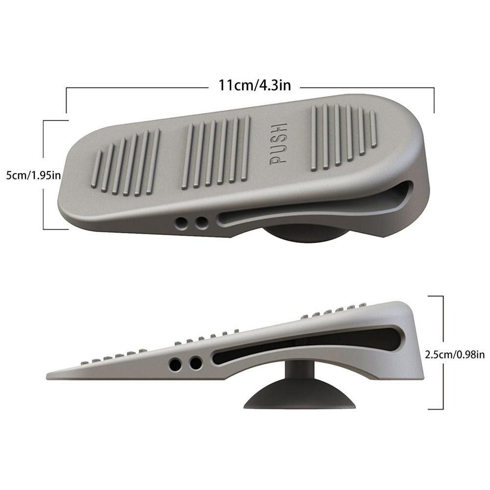 Durable Rubber Door Stopper Anti Collision Wall Protectors Floor Holder Punch Free Doorstop Home