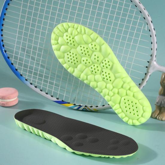 1 Pair Memory Foam Kids Insoles Breathable Moisture-Absorbing Sports Insole Shock Absorption Insoles for Boys Girls