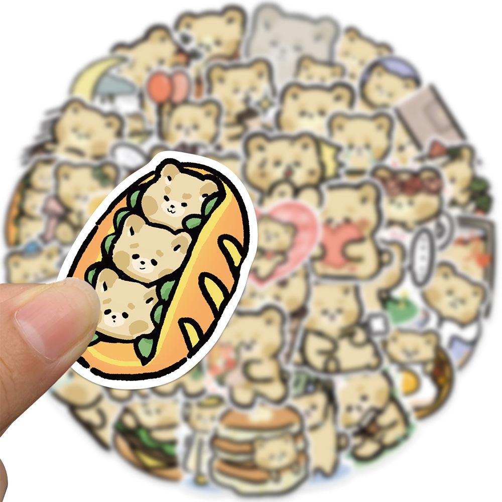 40 Cartoon Cute Bear Doodle Stickers Decorate Suitcase Pen Guitar Notebook Waterproof