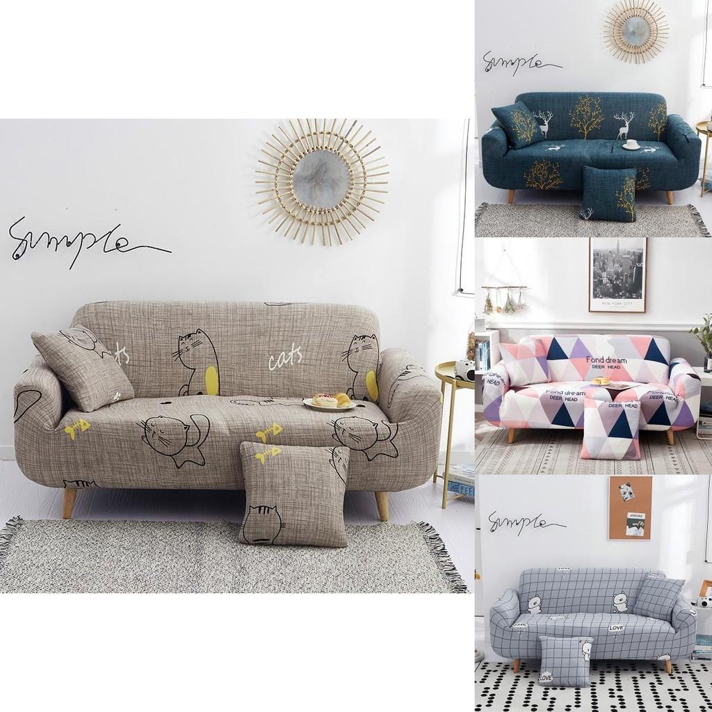 Elegant Geometric Flower Pattern Slipcover For 1/2/3/4 Seater Sofas With Wrinkle Resistant Design