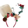 Weihnachtsbär Stirnband mit Schleife - Festliches Plüsch-Haaraccessoire für Frauen, Perfekt für Partys & Fotos. Leicht & Stilvoll!