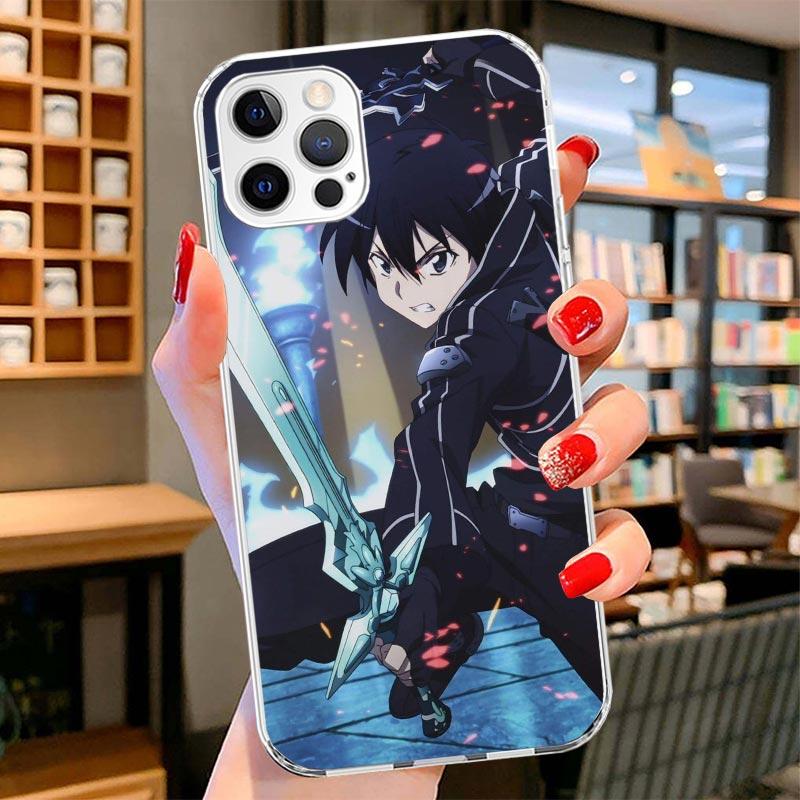 Sword Art Online Anime Cover Phone Case For iPhone 16 17 Air 15 14 Pro Max 16E Phone Case 13 Mini 12 11 7 SE 8 Print Pattern Fit