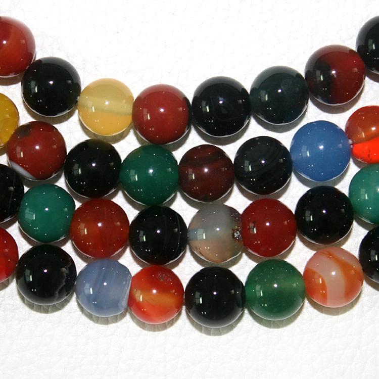 Black Stripe Stone Round Beads, 4/8/10mm Loose Beads, Choose Size for DIY Jewelry Making