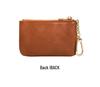 Top Grain Soft Cowhide Mini Zipper Wallet - Ultra-Thin Keychain Coin Purse