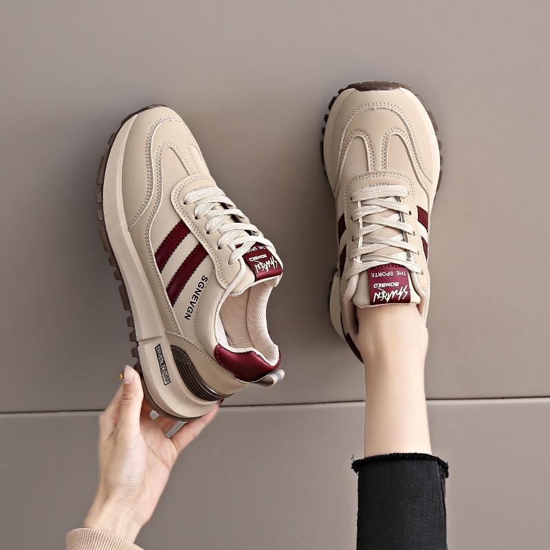 Sneakers women, spring shoes small size leather waterproof soft-soled travel shoes