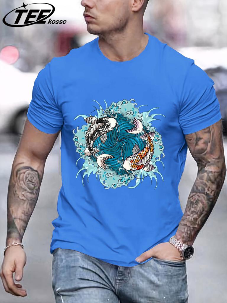 Japanese Harajuku Waves Koimen T Shirt Fashion Casual Short Sleeve Cotton Vintage Tee Shirts Hip Hop Crewneck Unisex Clothes