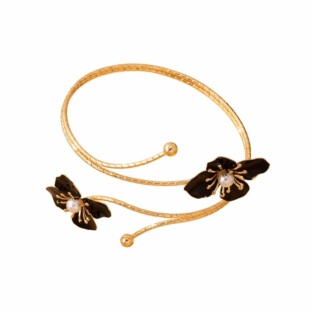 Tropföl Blumen Armband Buntes Armband Mode Offenes Armband Arm Zubehör