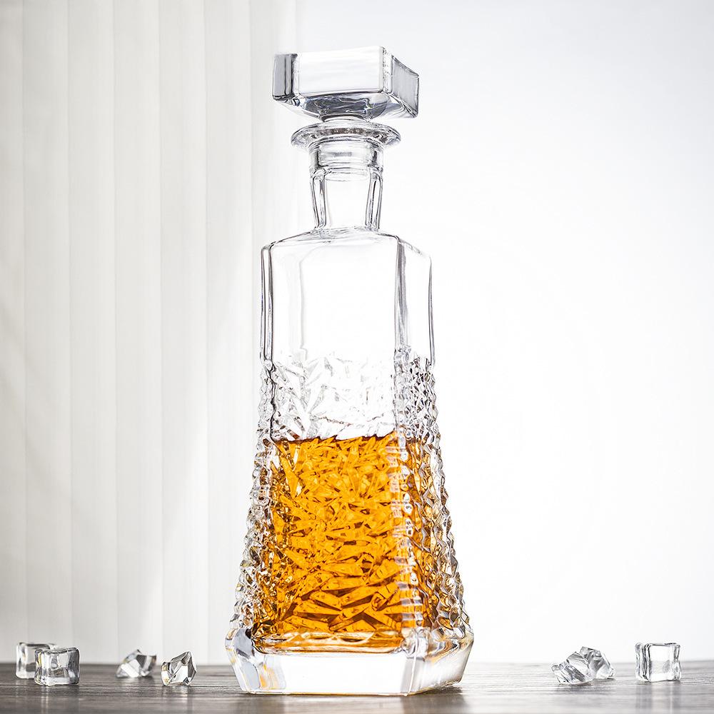 Crystal Glass Wine Bottle, Foreign Wine Bottle, Whisky Glass, Spirits Decorative Wine Bottle, Wine Set, Decanter with Lid, Wine Jug
