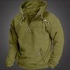 Autumn and Winter Men's Hooded Solid Color Sweatshirt Youth Sports Casual Loose Sweatshirt Jacket