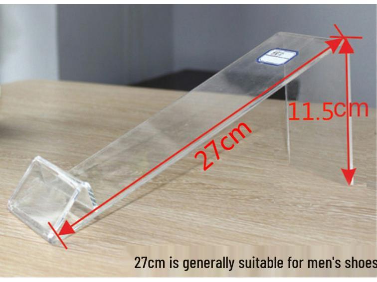Acrylic Shoe Display Stand for Men, Women, and Children - Transparent Plastic Shoe Rack