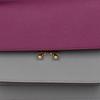 Marni Trunk Color Block Flap Kiss Lock Leather Shoulder Bag Medium Women Shoulder Bag Gray Purple SBMPN09U75-LV520-Z563N