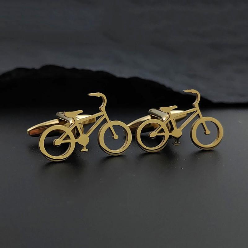 Extreme Wings Hollow Out Bicycle Theme Cufflinks Sports Suit Dual Purpose Trendy Men's Essential Wear Resistant Precision