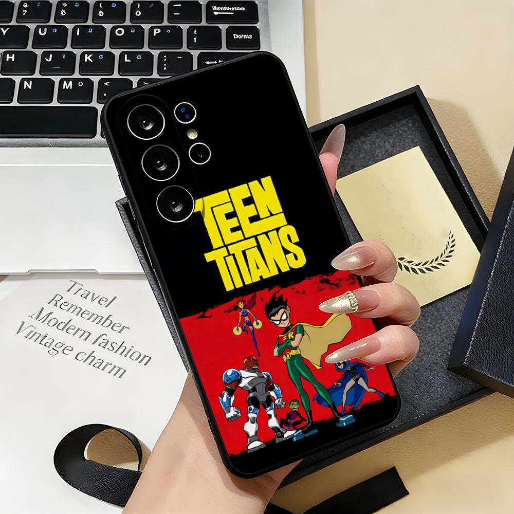 

T-Teen Titans Go Phone Case For Samsung S26 S25 S24 FE S23 S22 S21 Plus S20 Ultra Note20Ultra Black Soft Shell Galaxy S24 FE