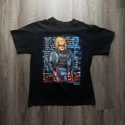 Vintage 1998 WCW Raven Wrestling T-Shirt Herren Kinder Damen, 90er Pro Wrestling