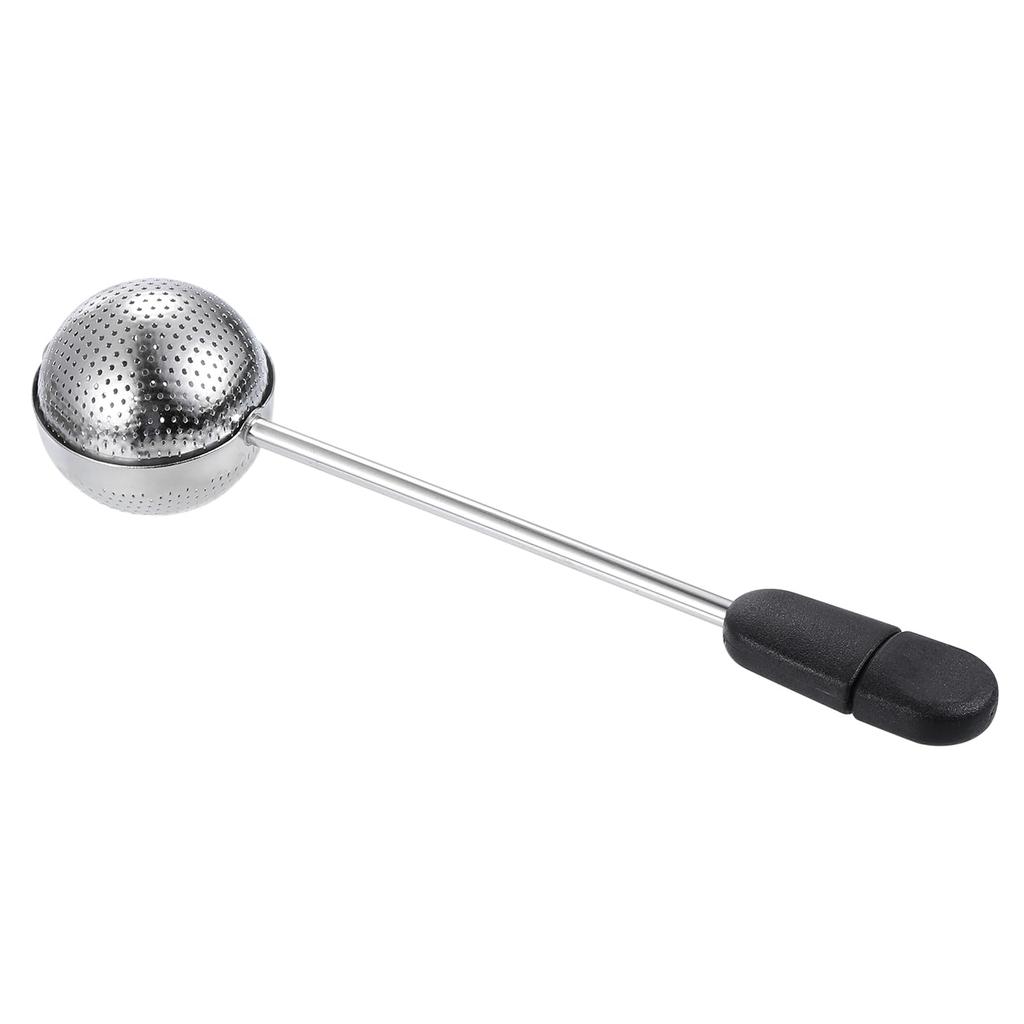 uxcell 1-Piece Tea Infuser Filter, Loose Tea Steeper, Stainless Steel Tea Strainer with Handle, Tea Ball for Loose Leaf Tea, Black