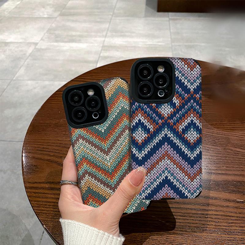 Módní měkký silikonový kryt na telefon z kůže s vertikální kresbou, zadní kryt s plnou ochranou objektivu fotoaparátu pro iPhone