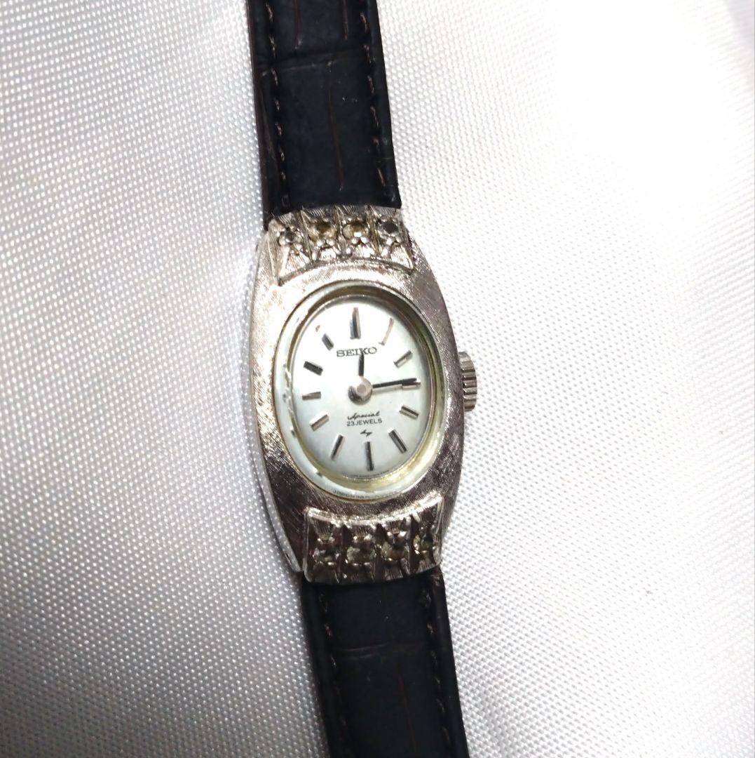 

[USED] Extremely rare SEIKO Special 8P diamond hand-wound white gold plated watch