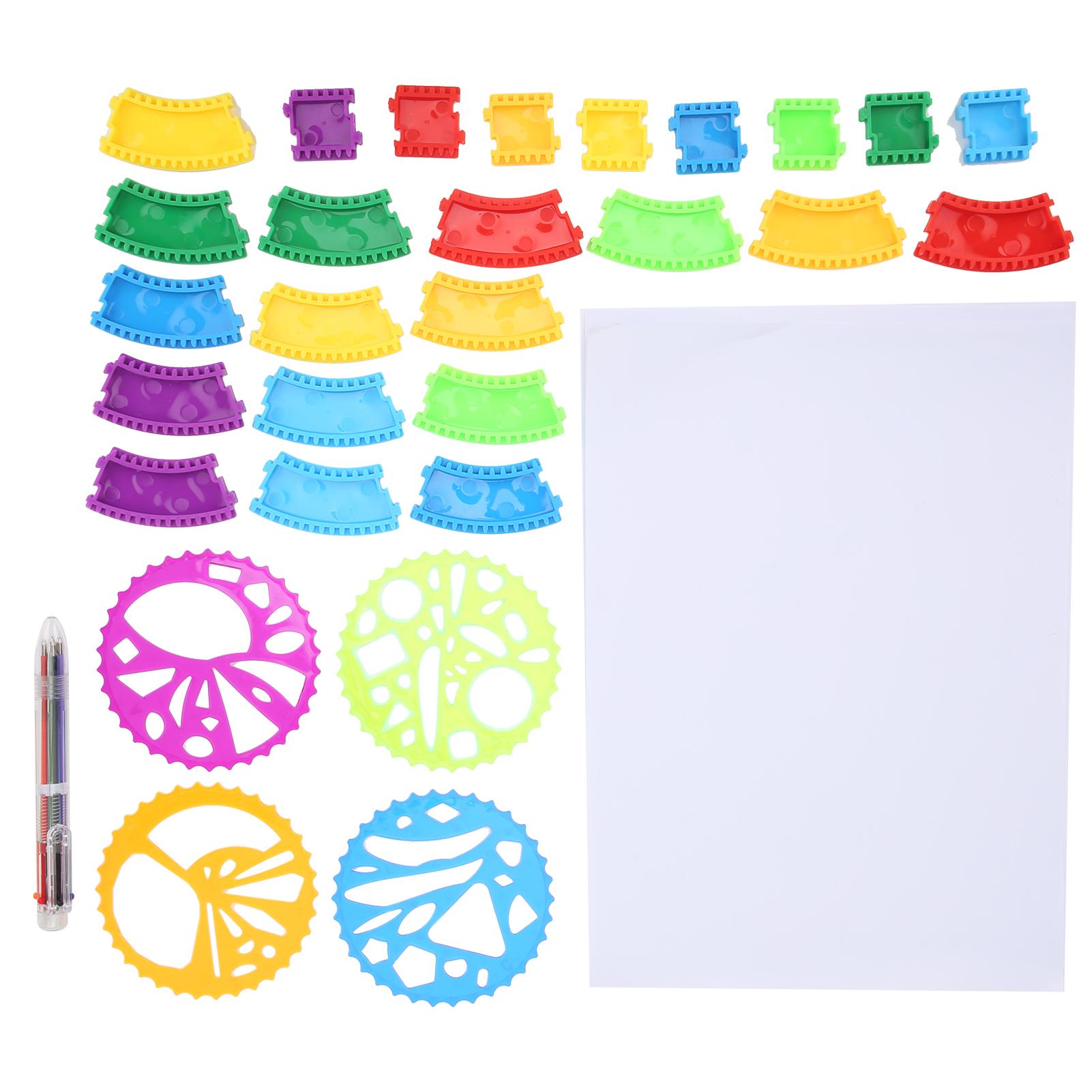 Art Paint Coloring Spiral Drawing Ruler Toy Painting Multifunction Interesting Puzzle Toy