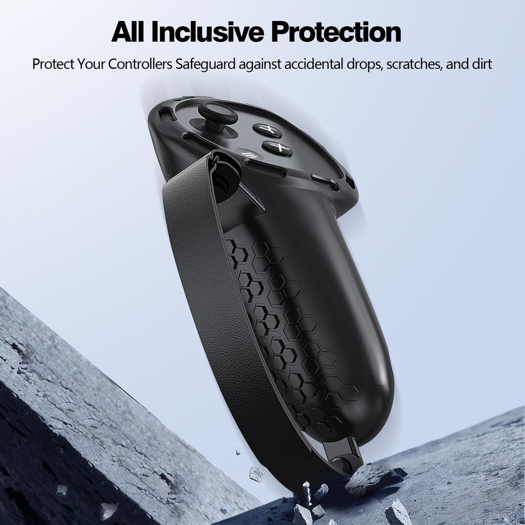 Silicone Protective Cover for Meta Quest 3 Controllers with Rocker Caps