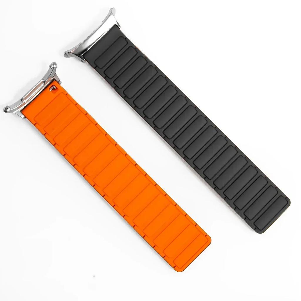Magnetic Silicone Strap for Samsung Galaxy Watch 7 Ultra 47mm No Gaps Sport Band Bracelet for Galaxy Watch Ultra 47mm Wristband