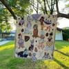Elegant Leopard Blanket For Beds Cute Animal Picnic Blankets Outdoor Camping Mat Vintage Nordic Style Puppy Tapestry Decoration