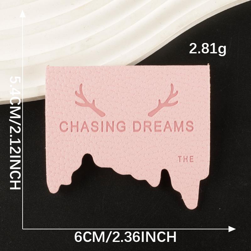 Duoku English Letter Leather & Cloth Label Patch for Clothing, Shoes, Hats, and Luggage