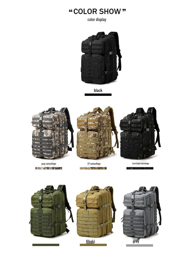 Outdoor Camouflage Waterproof Tactical Backpack for Hiking and Leisure Travel