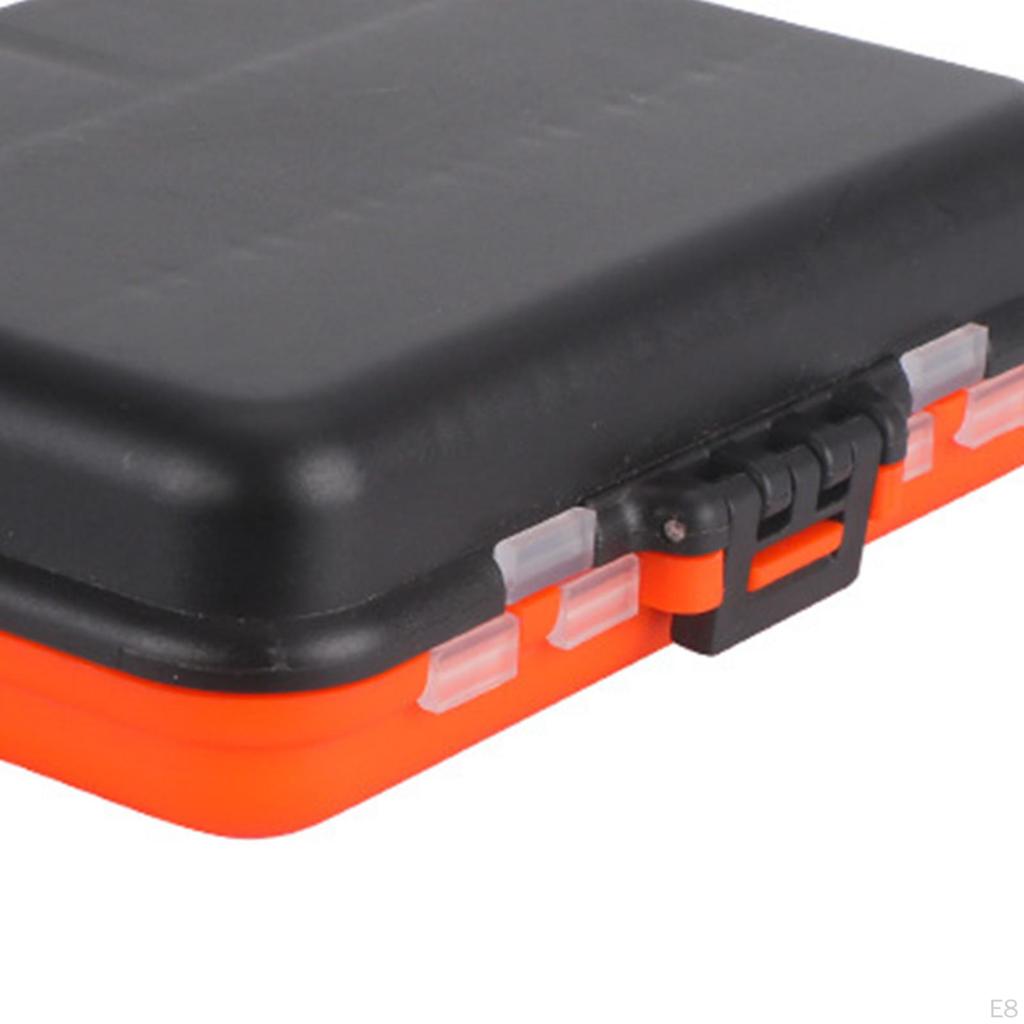 Double Sided Fishing Tackle Box Case Multifunction Removable Dividers Waterproof Hook