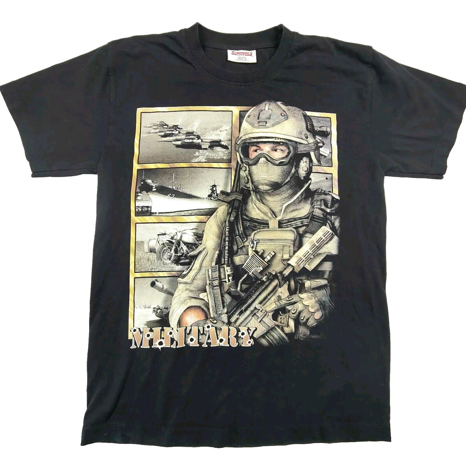 Survivors T-Shirt Size Medium Military Army Special Operations Mock Up Logo XXXXL