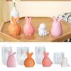 Niedliche 3D Hasenform Antihaft Gips Zementform Ornament Hase Kerzenform Feiertagsparty