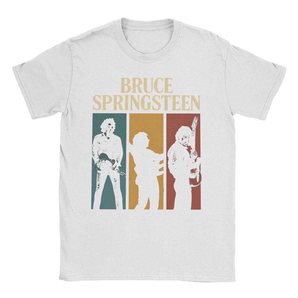 Men Bruce Springsteens T Shirts  100% Cotton Clothing Vintage Short Sleeve Round Neck Tees 4XL 5XL 6XL T-Shirts