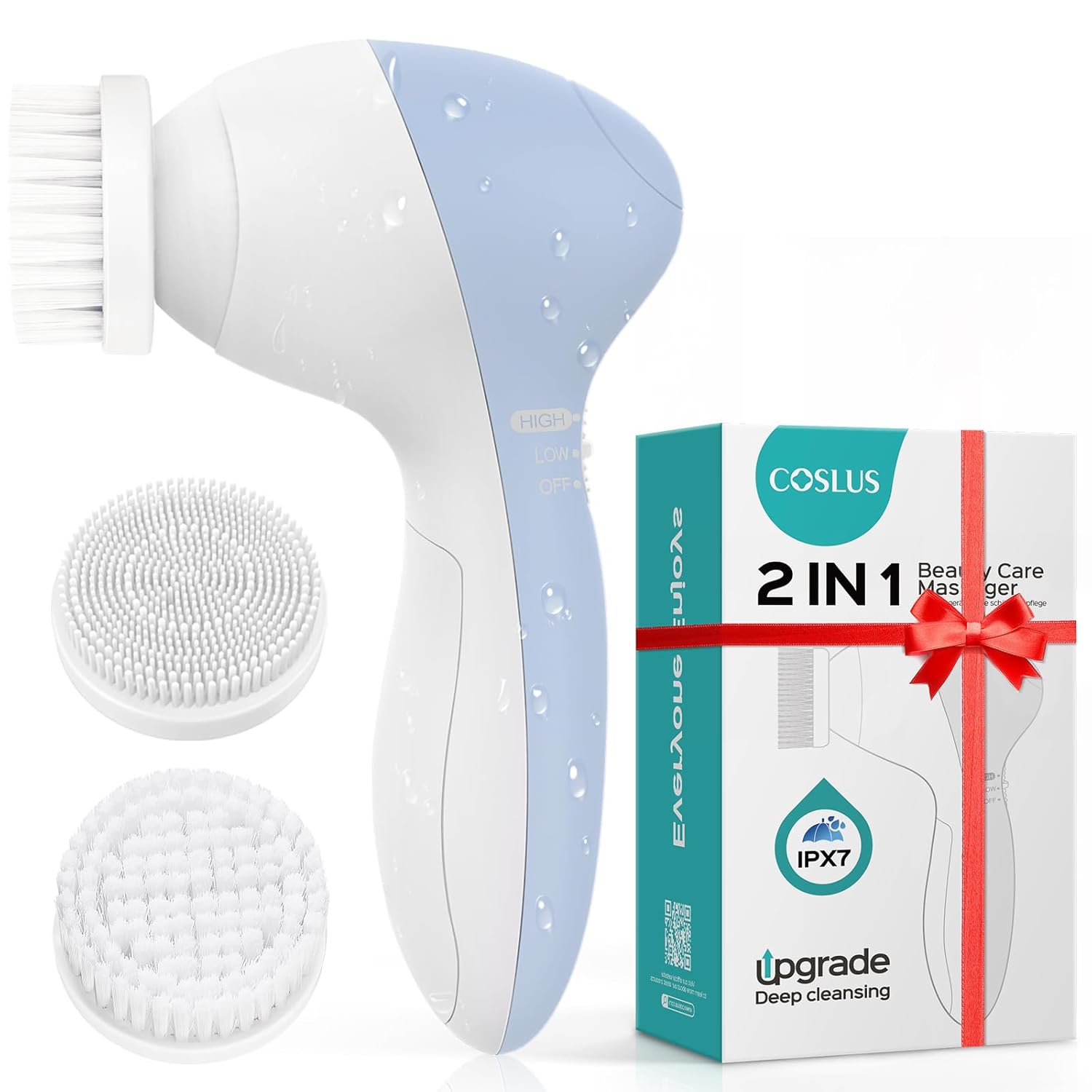Facial Cleansing Brush Silicone Face Scrubber: Electric Exfoliating Massage Device Waterproof Deep Cleaning United States