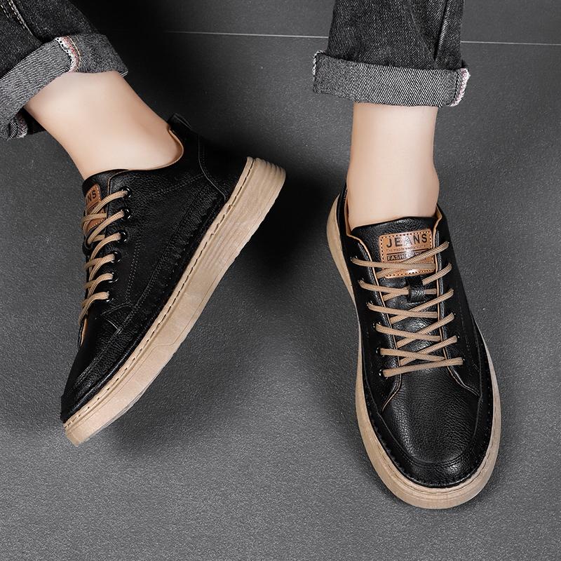 Pantofi Casual pentru Bărbați Piele PU Adidași Confortabili Pantofi Plați Antiderapanți Pantofi de Modă de Toamnă pentru Condus Mocasini de Gală