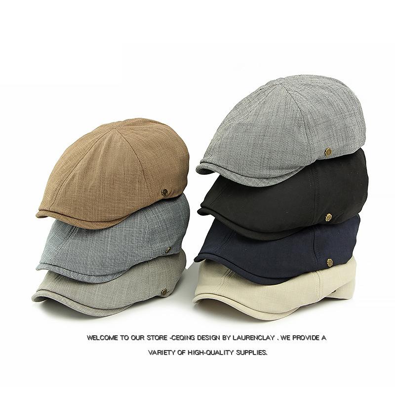 Octagonal Cap Men's Beret British Vintage Forward Hat Paintsman's Hat Sunscreen Sun Hat