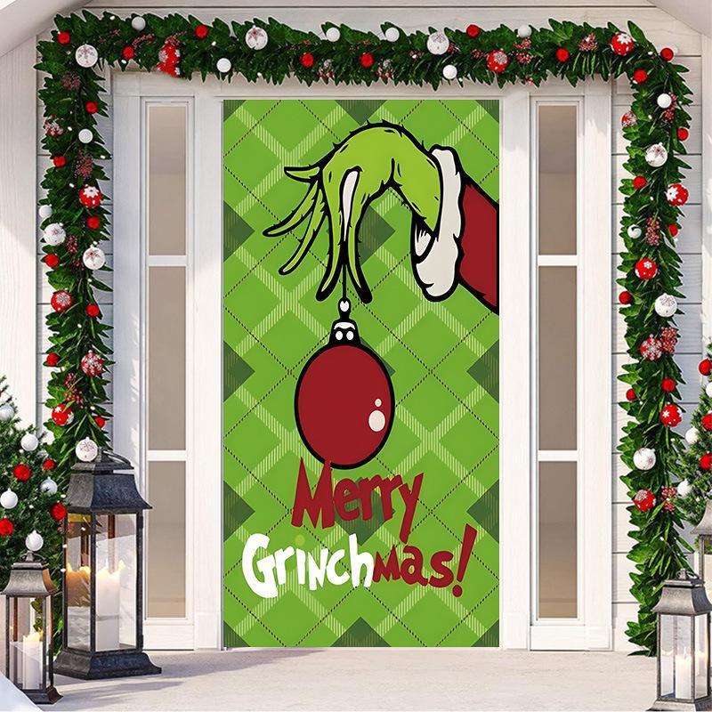 Green Legend Christmas Door Sticker & Hanging Cloth Décor