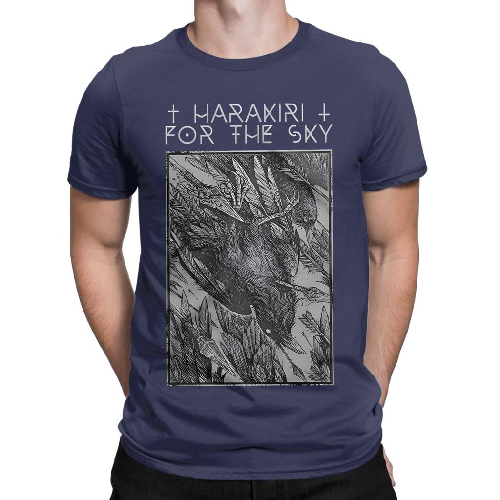 Funny Harakiri For The Sky Falling Bird T-Shirt Men O Neck Cotton T Shirts Band Short Sleeve Tee Shirt New Arrival Clothing
