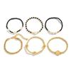 Ingemark 6Pcs/Set Bohemia CCB Imitation Pearls Rice Bead Bracelet for Women 2026 Trendy Summer Beach Party Bangles Jewelry Gift