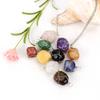 Handmade Silver Wire Winding Irregular Conformal Natural Stone Crystal Rough Stone Pendant Necklace N670