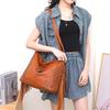 Punk Style Skull Rivet Shoulder Bag for Women Large Capacity Tassel PU Leather Crossbody Tote