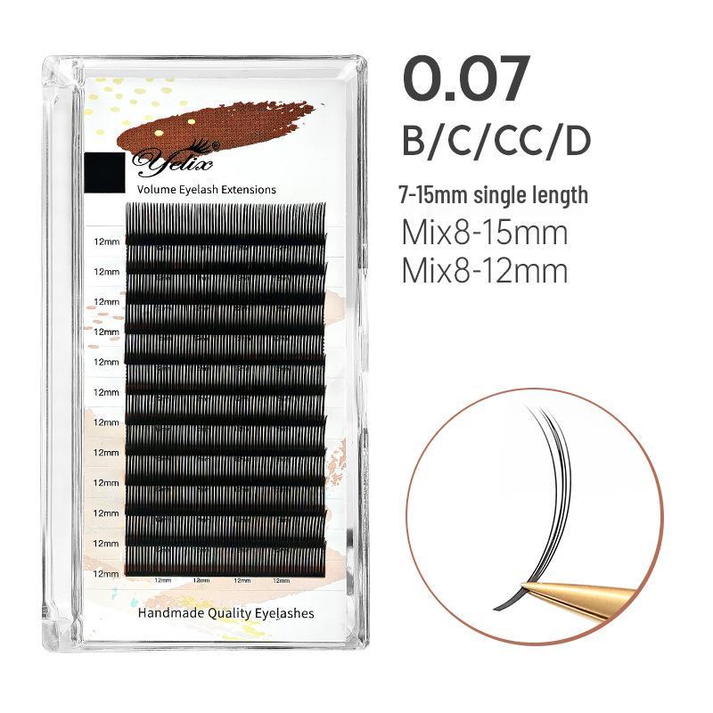 

5D Гламурные Наращивания Ресниц в Стиле Манга D-Изгиб - Камелия Фея Расцветающая Салонный Спец D Curl