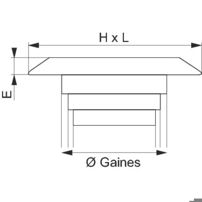 Grille carrée - pour façade couleur sable - nicoll