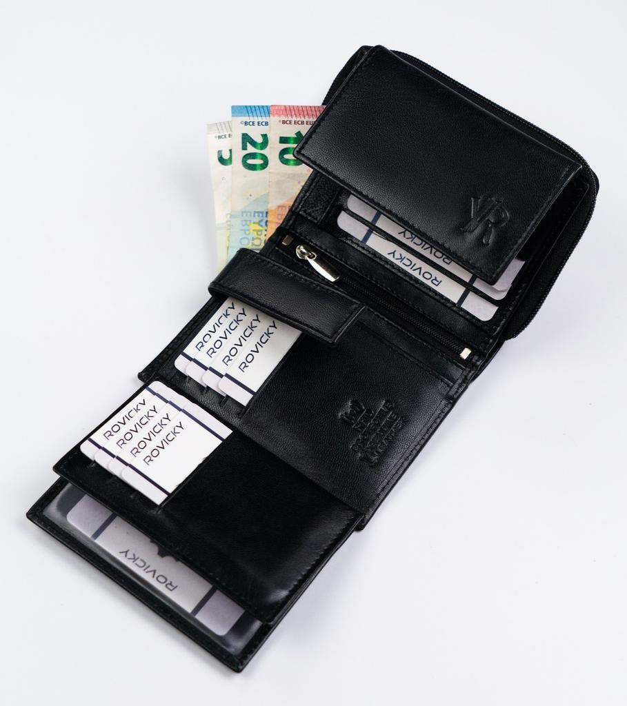 Leather Wallet 1509-GOAN-5313 Black