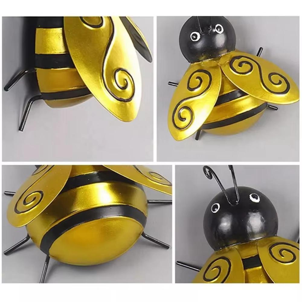 Cartoon Bee Wall Art Ornaments Unique Little Bee Statue Funny Wall Hanging Sculpture Home Decor