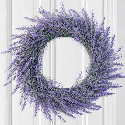 Lavender Wreath 50Cm Spring And Summer Wreath Is Suitable For Door Decoration, Interior Decoration, Wedding Shooting Props