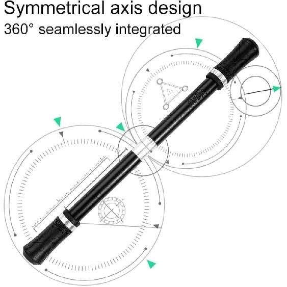 Black Spinning Pen Rolling Finger Rotating Gaming Trick Pen Mod Refill Stress Releasing Brain Training for Adults Office Supplies,Ballpoint Pens