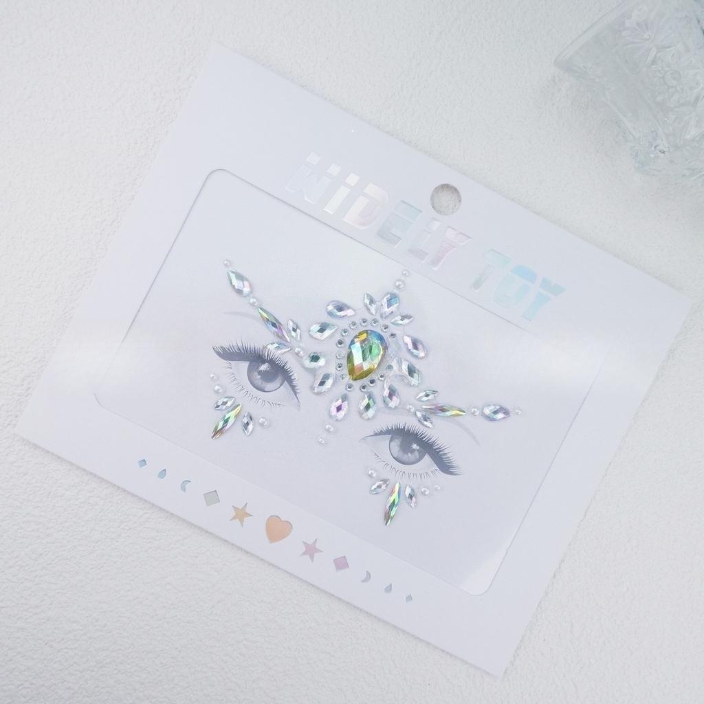 Crystal Tattoo Sticker Glitter Eyeliner Eyebrow Makeup Face Eyes Diamond Temporary Tattoo Rock Rhinestone 3D Eyeliner Stickers