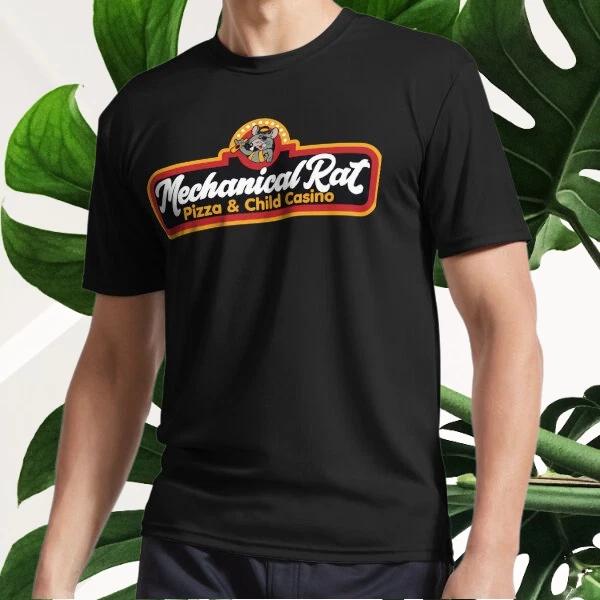New Mechanical Rat Pizza & Child Casino Active Logo T-Shirt Funny Size S to 5XL XXXL
