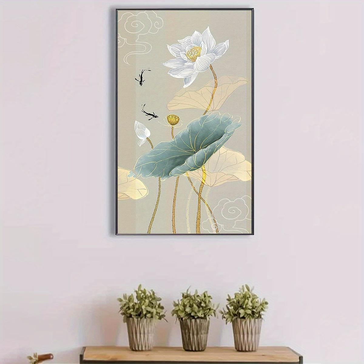 

DIY алмазная живопись лист лотоса комплект для вышивки крестом лотоса мозаика искусство алмазная живопись полный круг/квадратный алмаз украшение дома Round 30x60cm